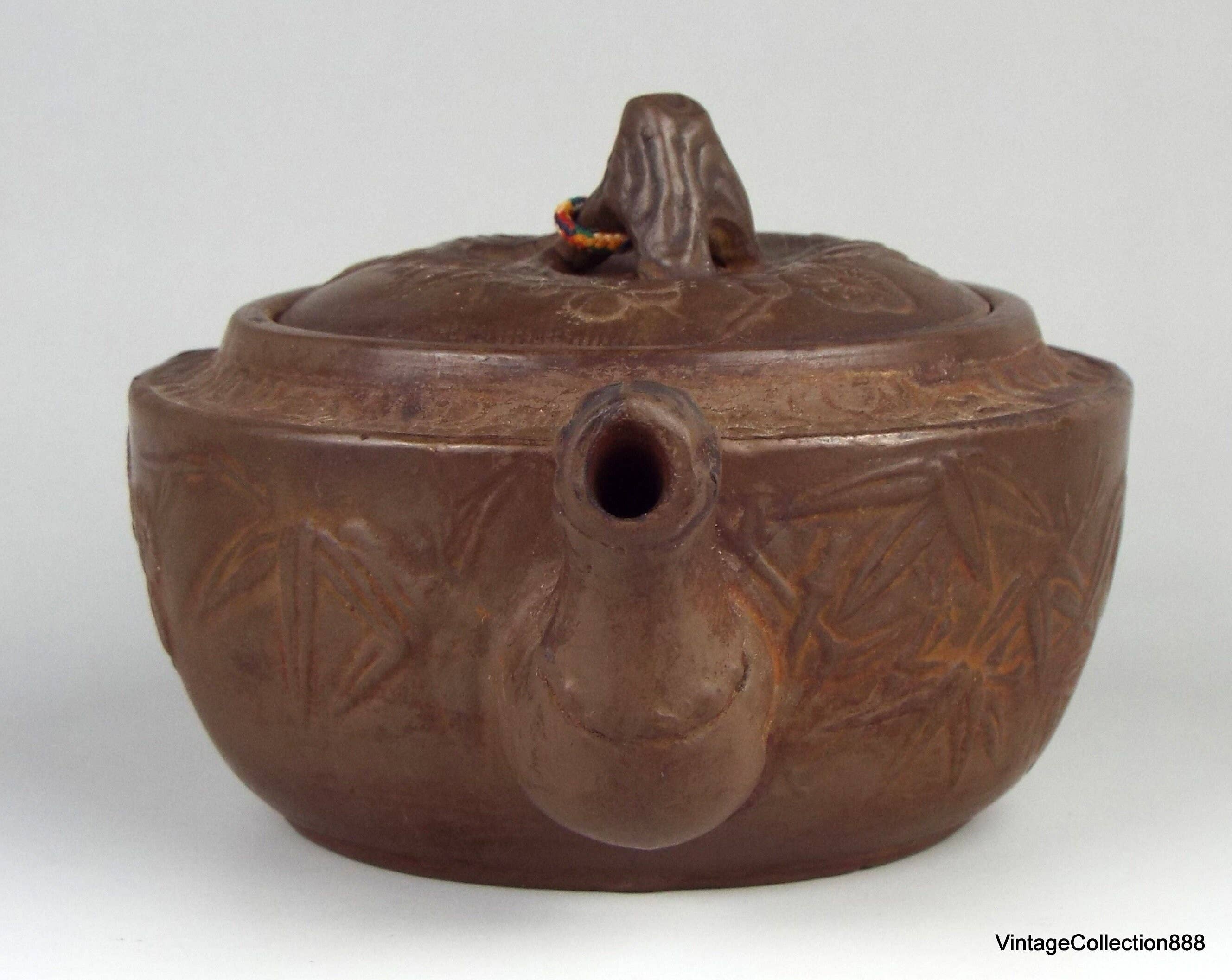 Vintagecollection888 - Wholesale Tea Pot - Old Chinese Clay Teapot with Floral Pattern3