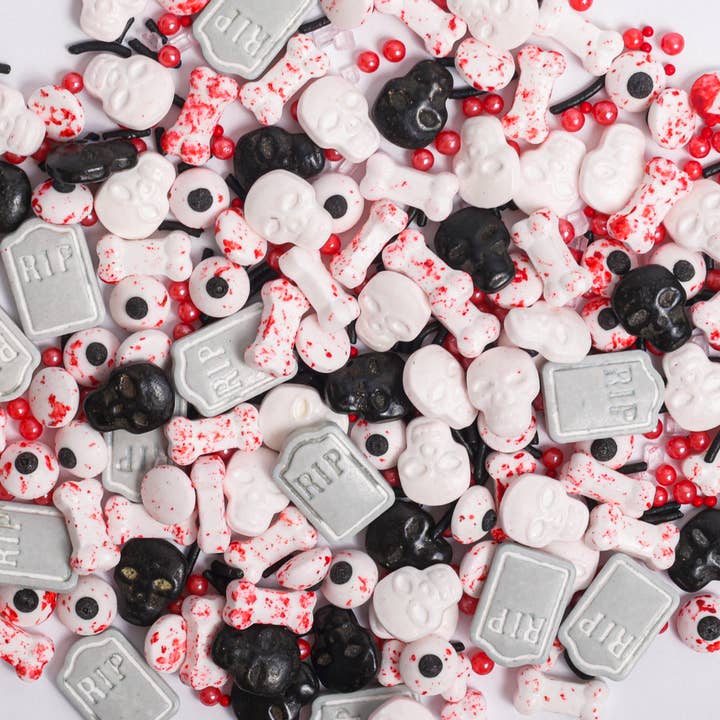 Sprinklemania - Wholesale Sprinkles - Sprinklemania Sprinkles : GREY Halloween, 3.5oz Cube