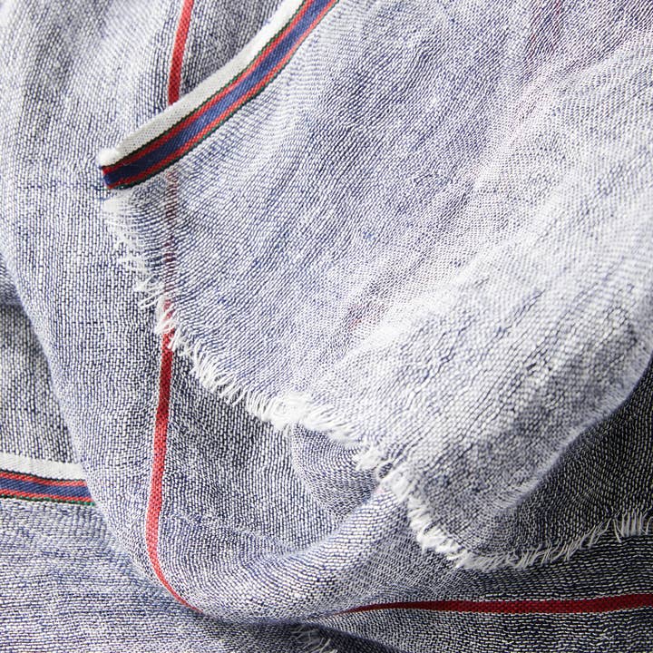 AV08 PARIS - Wholesale Sjaal - Heren - MAYA BAY HERENSJAAL — BLAUWE CHAMBRAY IN GEWASSEN LINNEN3