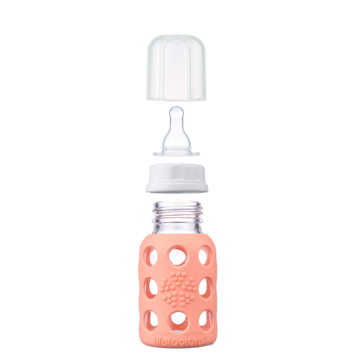 Lifefactory - Wholesale Baby Bottle - 4oz Glass Baby Bottle - Stage 1 Nipple, Stopper, and Cap12