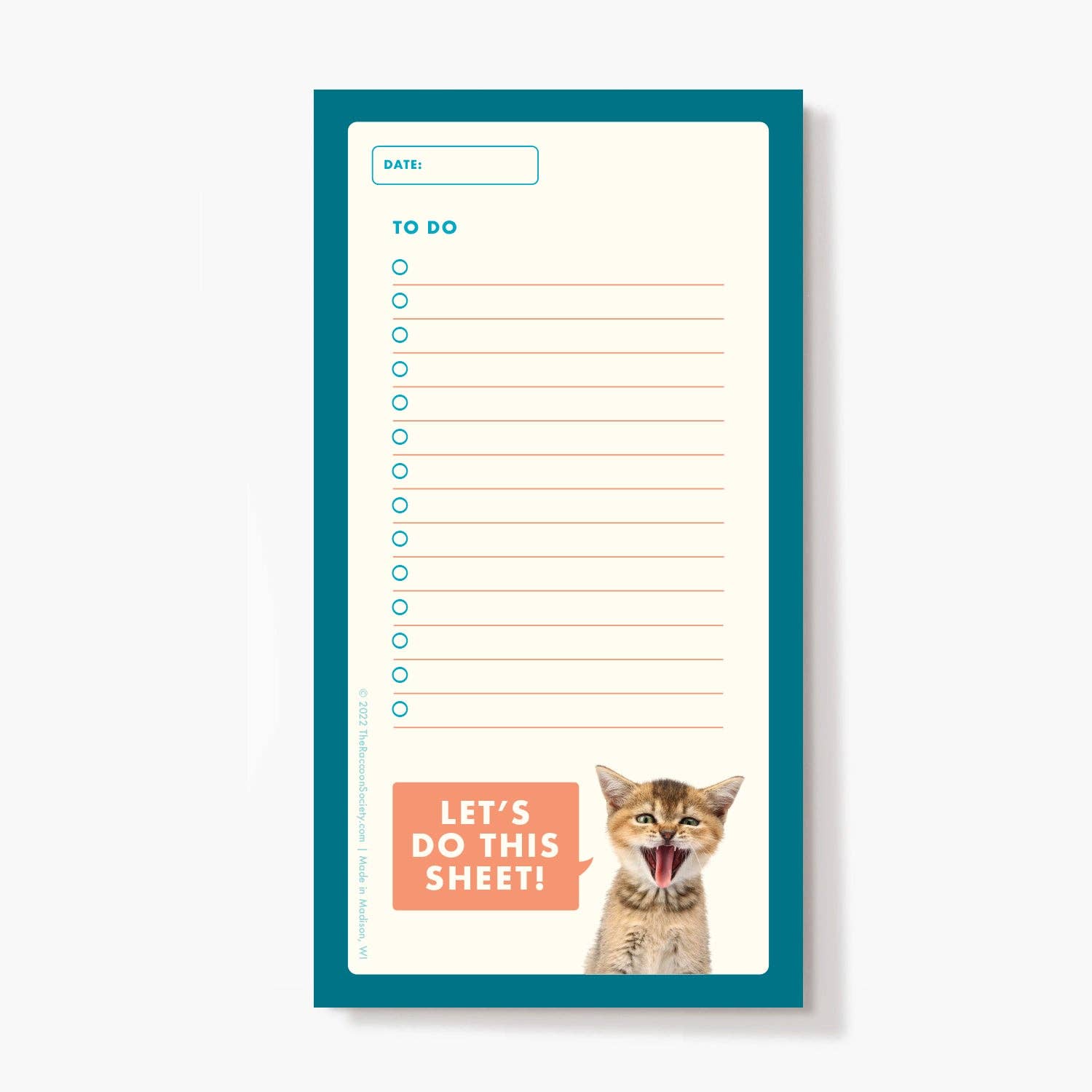 The Raccoon Society - Wholesale Notepad - Kitten To-Do Notepad - Do This Sheet0