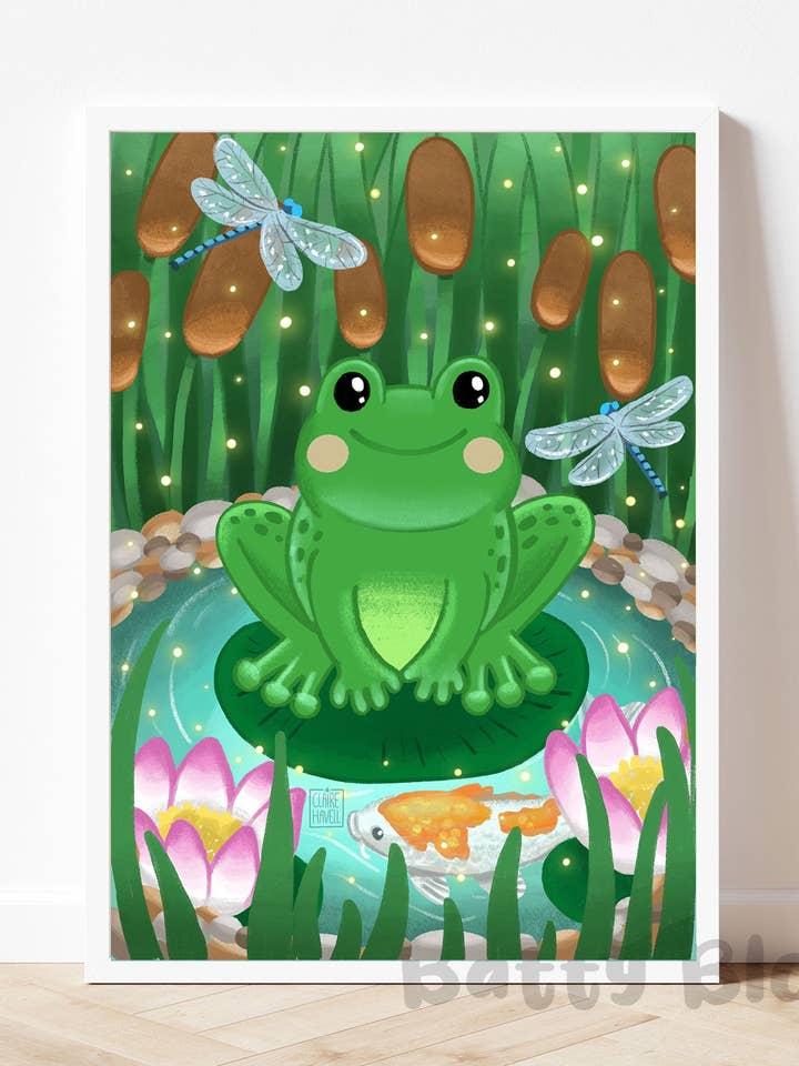 Magic Frog Print for wholesale by Batty Blossoms