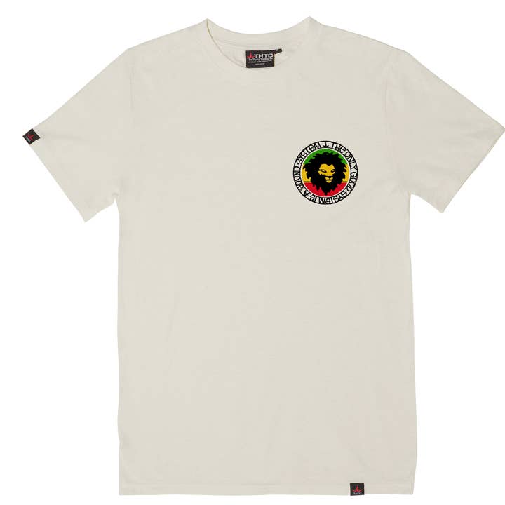 Systeem van een Mau Hemp T-shirt met zakprint - Naturel voor wholesale door THTC (The Hemp Trading Company)