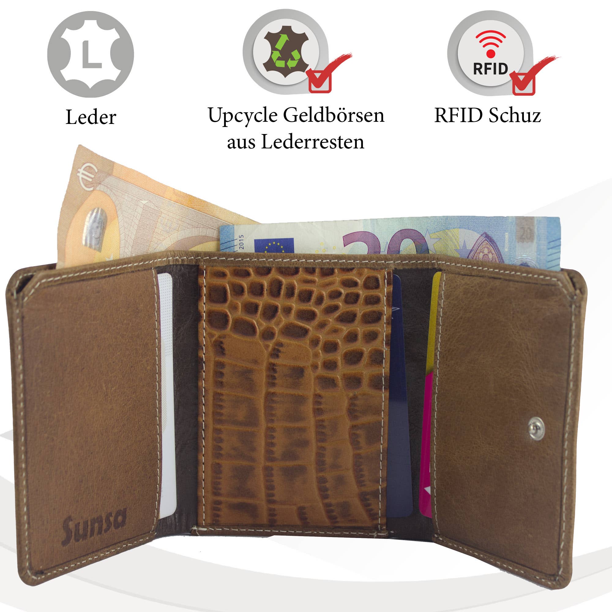 Sunsa - Wholesale Wallet - Women's - Small purse leather wallet. Sustainable wallet (copy)6