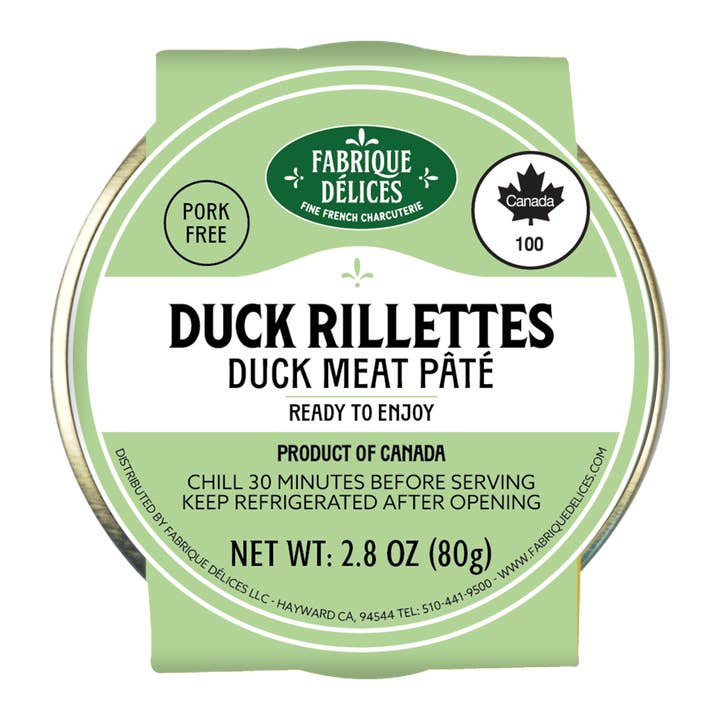 Fabrique Délices - Wholesale Shelf Stable Prepared Meal - Duck Rillettes Shelf-Stable1