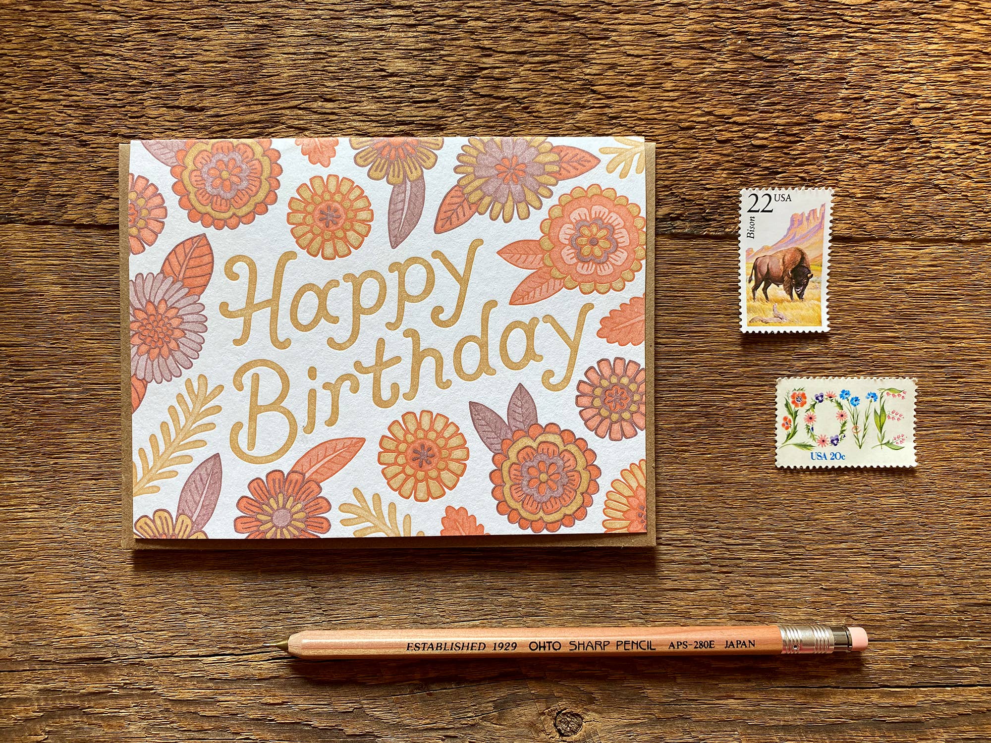 Noteworthy Paper & Press - Wholesale Birthday Card - Retro Flora Birthday Card1
