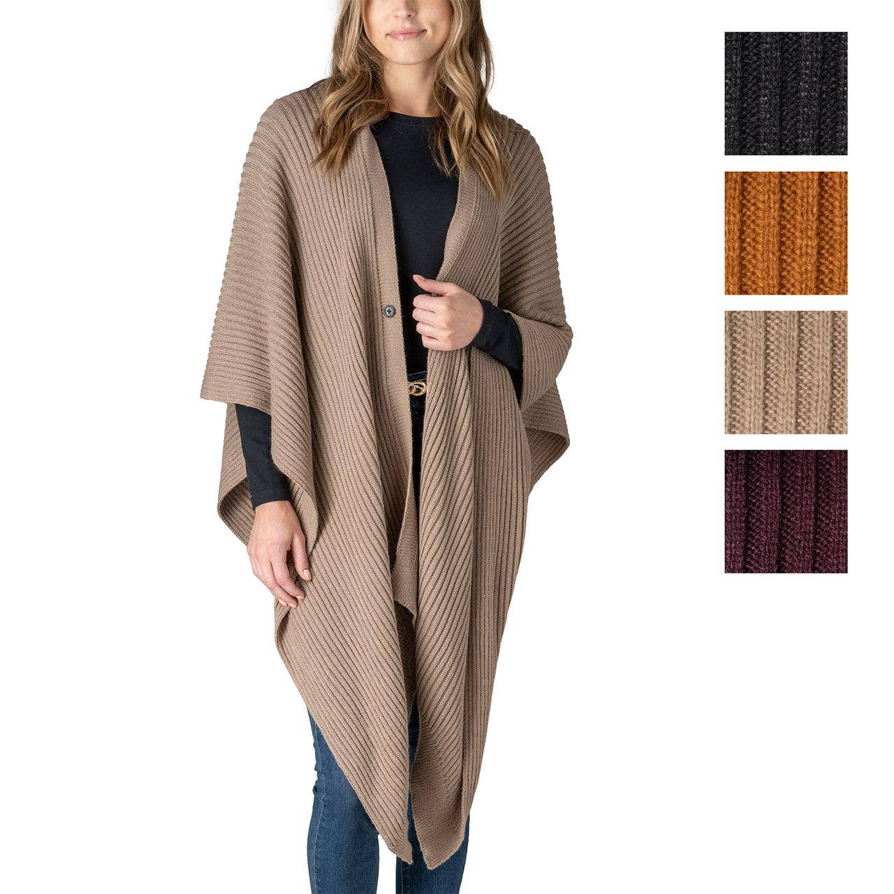 DM Merchandising - Wholesale Tunic Sweater - Women's - Allthreads Heritage Sweater Wrap Open Stock0