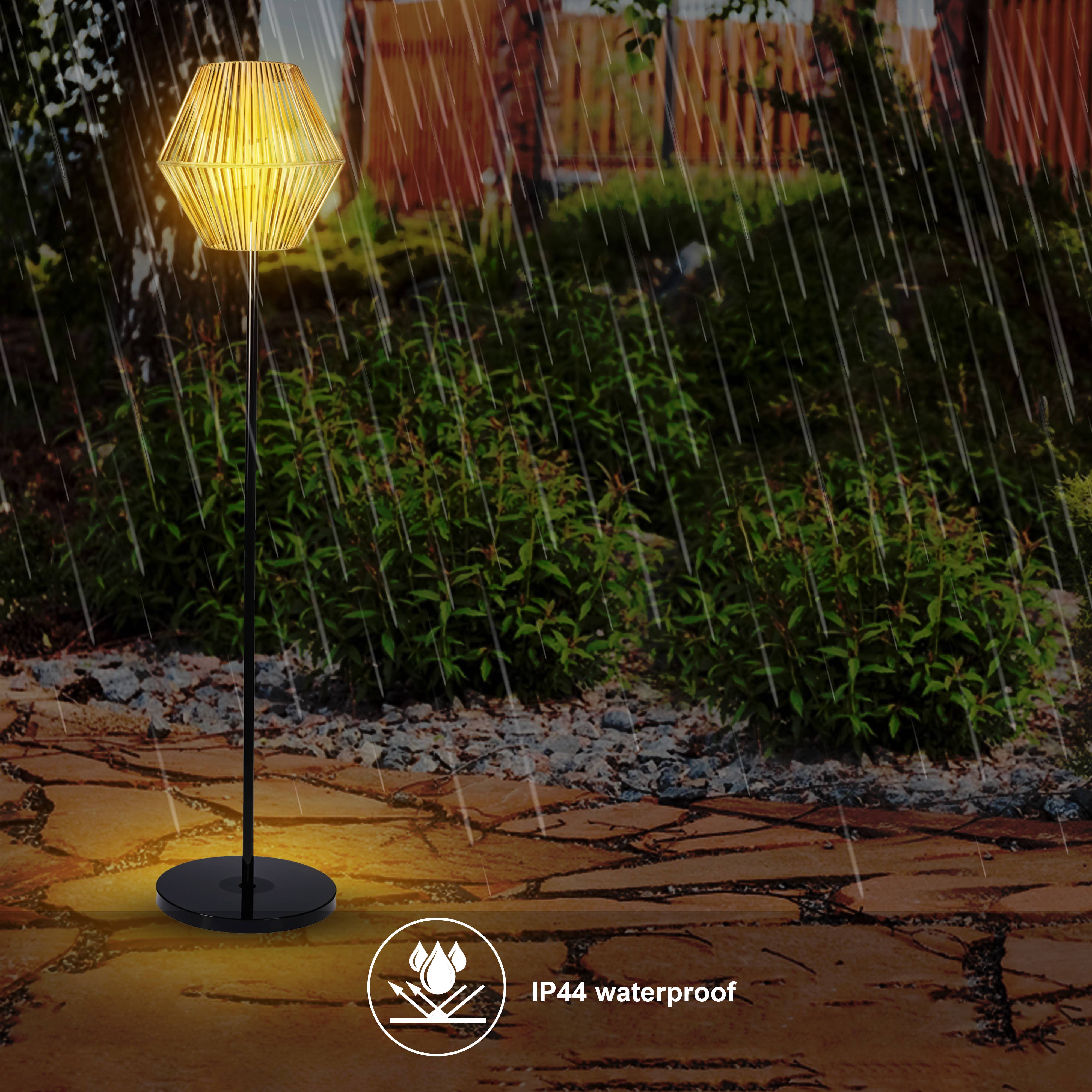 MARRON Lampadaire solaire en rotin de 120 cm pour extérieur en vente sur Faire6