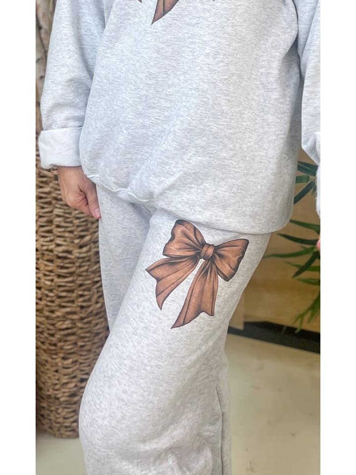 Sugar Stitch - Wholesale Lounge Sweatpants/Joggers - Women's - Big On Bows Graphic Sweatpants11