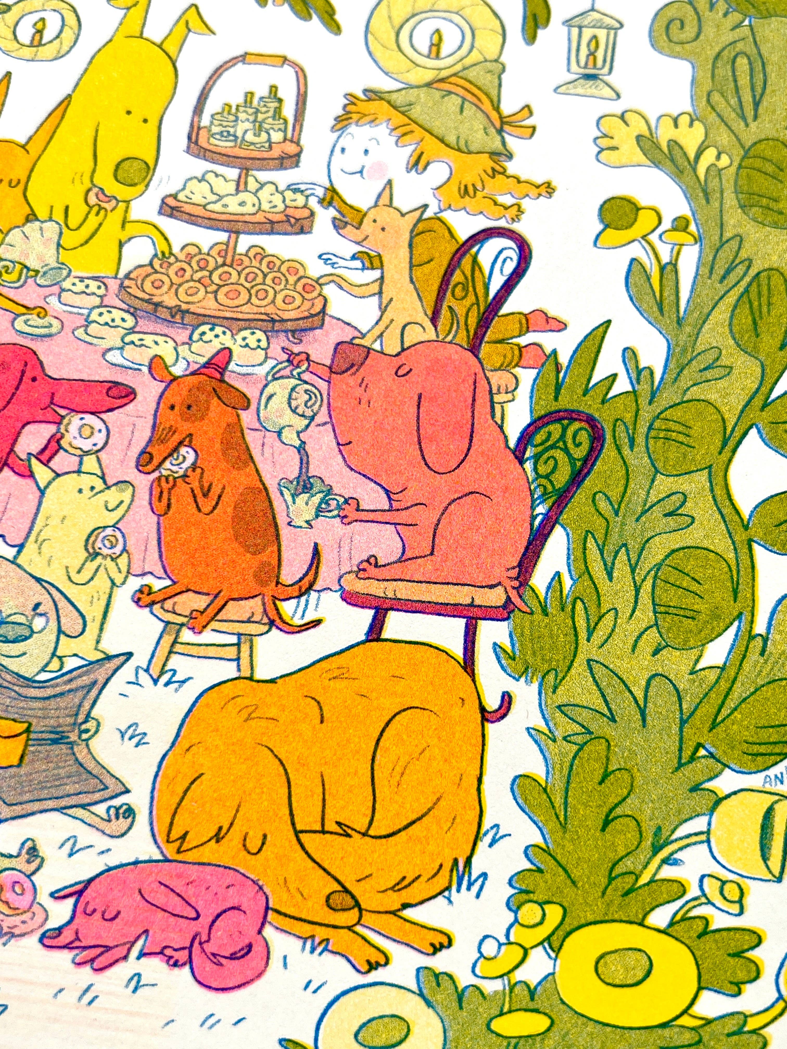 Natalie Andrewson - Vendita all'ingrosso Stampa artistica - Stampa a Riso per Doggy Tea Party7
