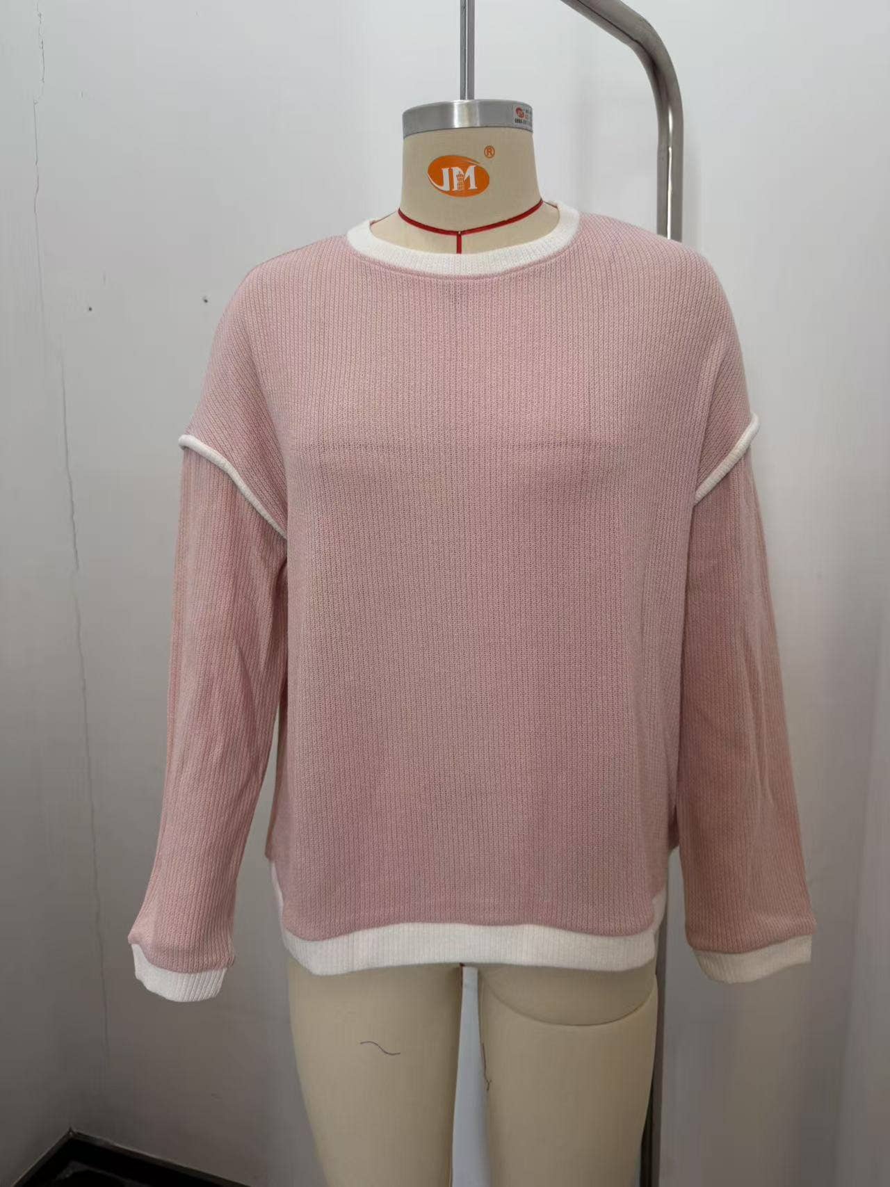 Hope & Sunshine - Vente Haut en maille – femme - Haut ample à manches longues en blocs de couleur4