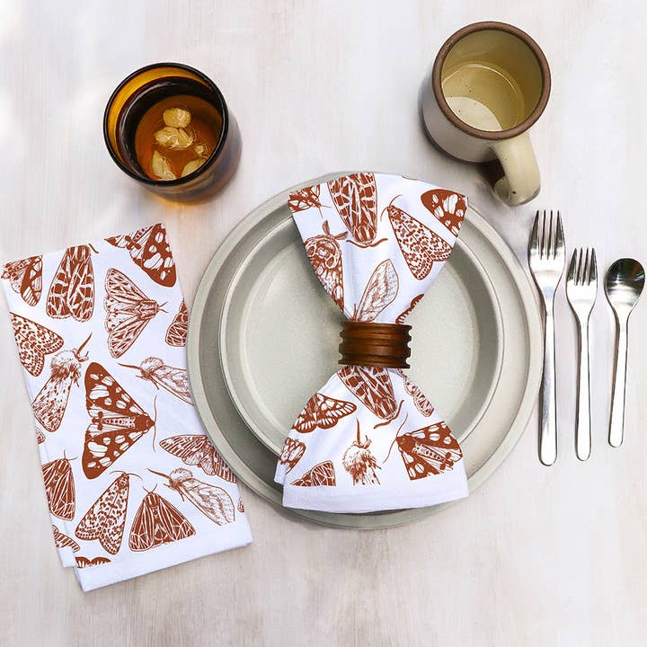 Moths Napkin Set of 4 Cotton for wholesale by Muse Textiles