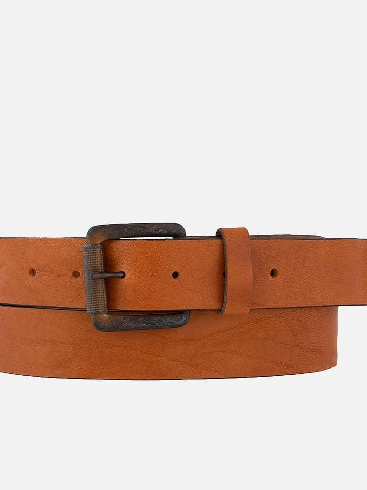 Luca | Cuir pleine fleur vintage à boucle carrée pour hommes pour la vente par Amsterdam Heritage Men's