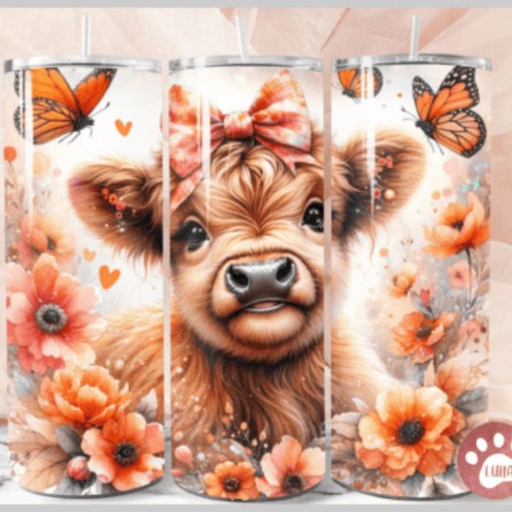 Highland Cow Meadow tumlarkopp för wholesale av Eleven 11 Vibes