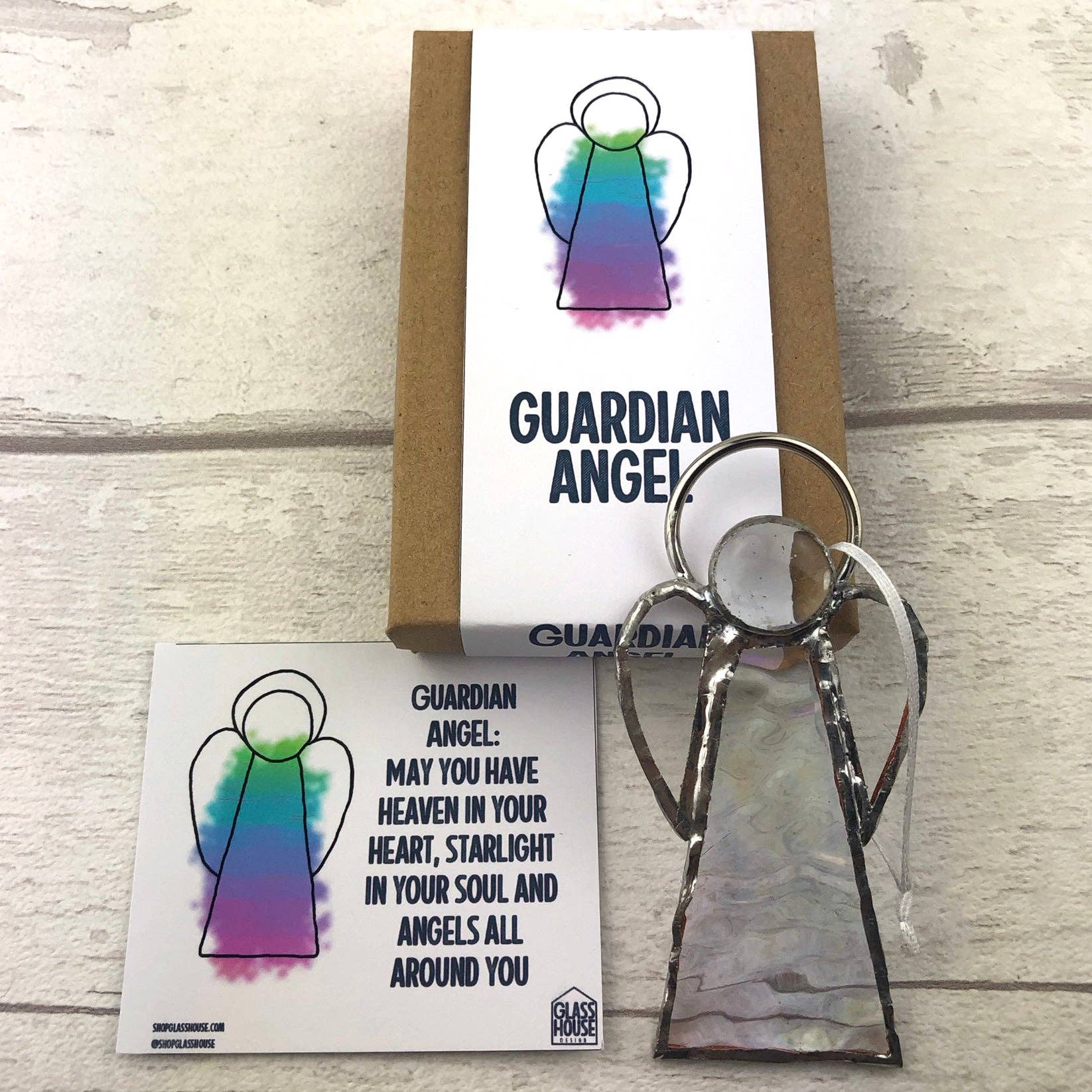 GlassHouse Design – Großhandel Sonnenfänger – Schutzengel — Buntglas-Engel Geschenk3