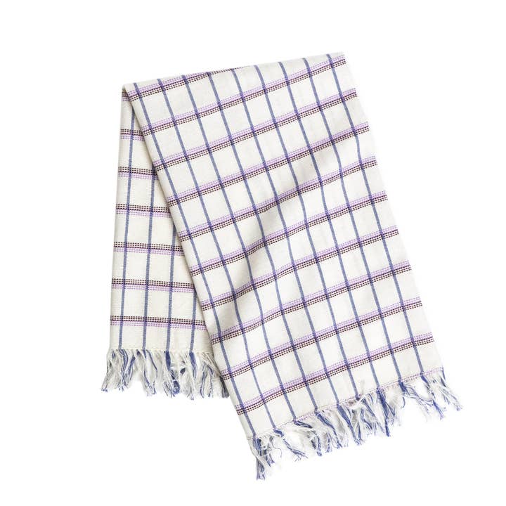 San Lucas Plaid White Kitchen Towel for wholesale by Archive NY