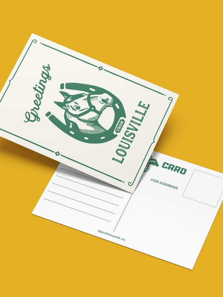 Greetings From Louisville Postcard for wholesale by Good Time Goods