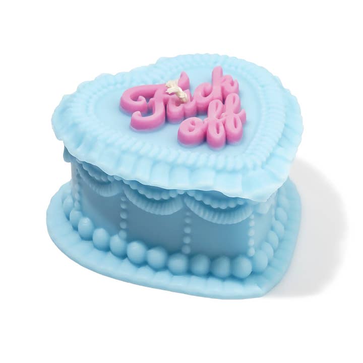 FUN CLUB - Wholesale Novelty Candle - Fuck Off Heart Candle (kitsch, kitschy, funny gift, cake candle)
