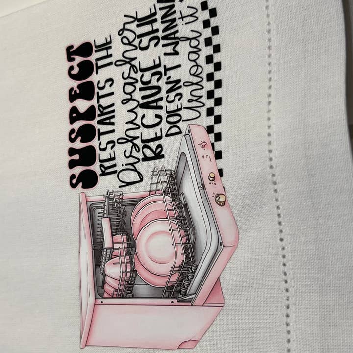 Every Southern Belle Boutique - Wholesale Tea Towel - Dishwasher Suspect Linen Towel1