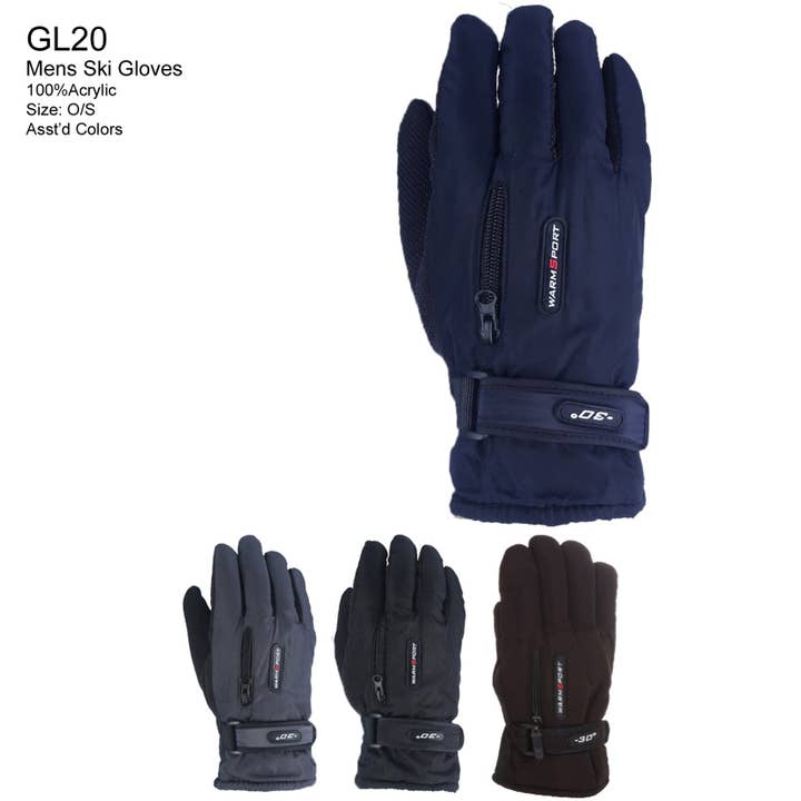 GL20 - One Dozen Mens Gloves (HY1936) for wholesale by Jasper Trading LLC