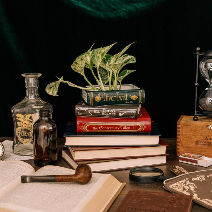 Steel Mill and Co. - Vente Jardinière - Jardinière en livres empilés, Sherlock1