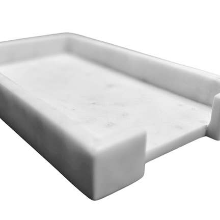 Lined Design - Wholesale Napkin Holder - Marble Guest Towel Tray0