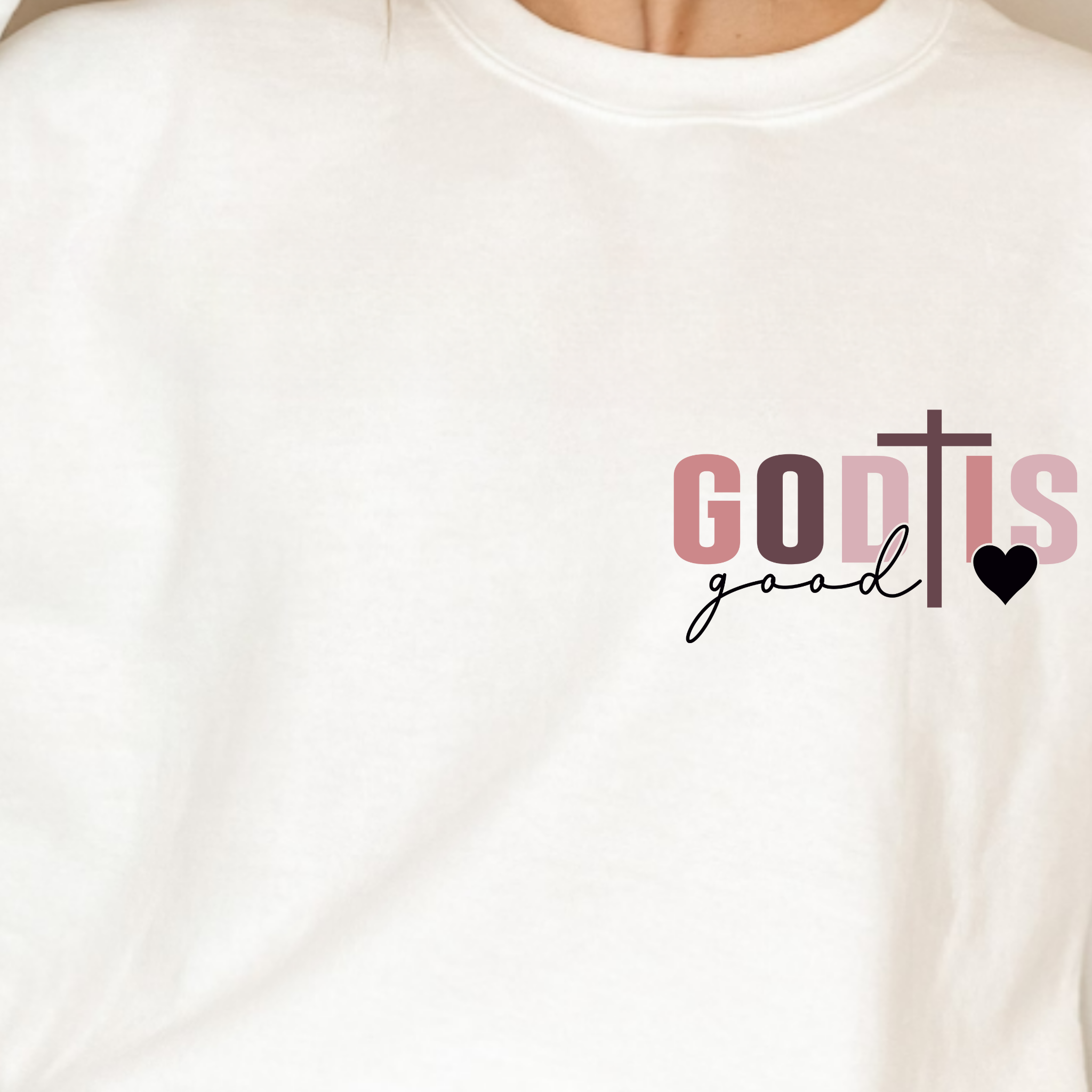 TEELUX - Wholesale Sublimatie-transfer - (God niet inbegrepen) God is Goed + Optionele Zak - DTF (KOUDE PEEL)0