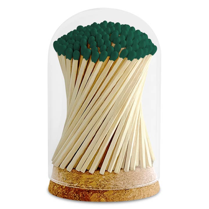Thankful Greetings - Wholesale Matches - 4" Matches in Premium Glass Cloche - Color of Your Choice16