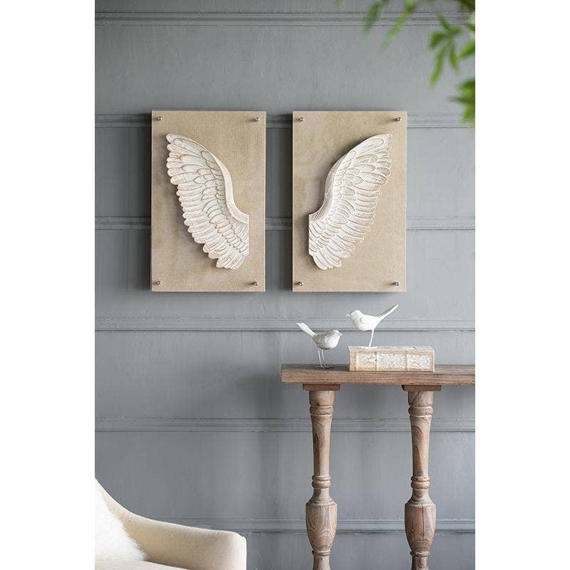 A&B Home Group Inc. - Wholesale Wall Accent - S/2 Wood Carved Wing2