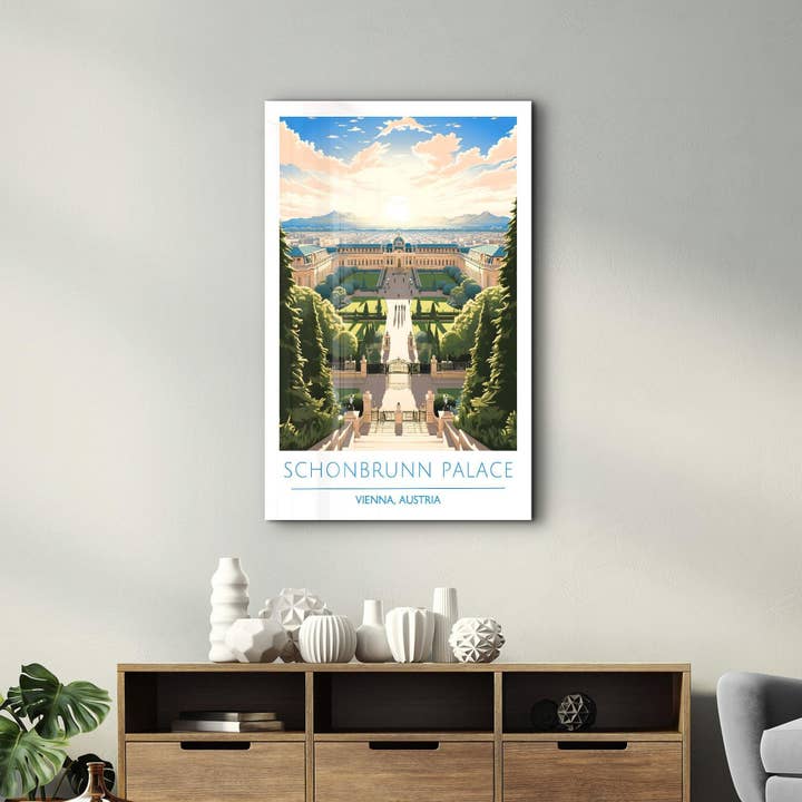 Artdesigna KG - Wholesale Art Print - Schonbrunn Palace-Vienna Austria-Travel Posters | Glass Wall Art2