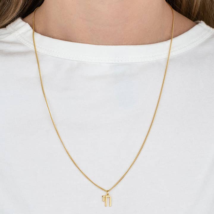 Shlomit Ofir Jewelry Design - Wholesale Pendant/Charm Necklace - Unisex Chai Necklace