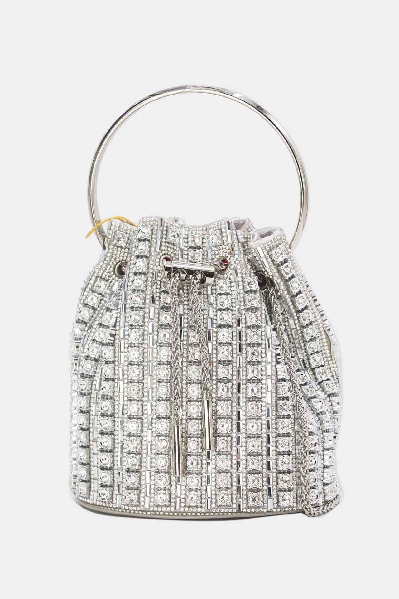 Tom&Eva (F.D.M diffusion) - Wholesale Clutch Bag - Women's - Evening Bucket Bag With Rhinestones 24P-59540