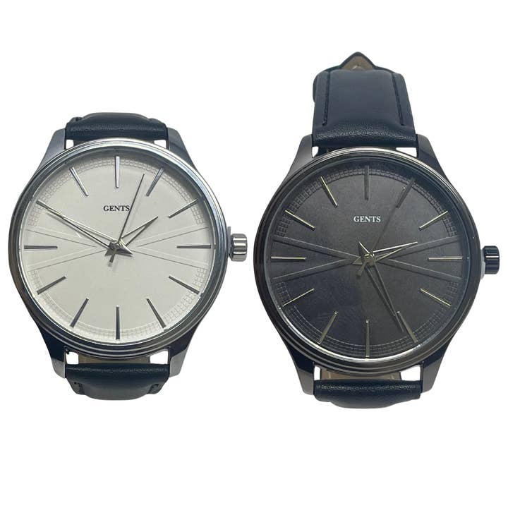 Orologio Minimalista da Uomo in Pelle 42 mm GENTS per la vendita all'ingrosso da parte di GENTS FINE GROOMING PRODUCTS