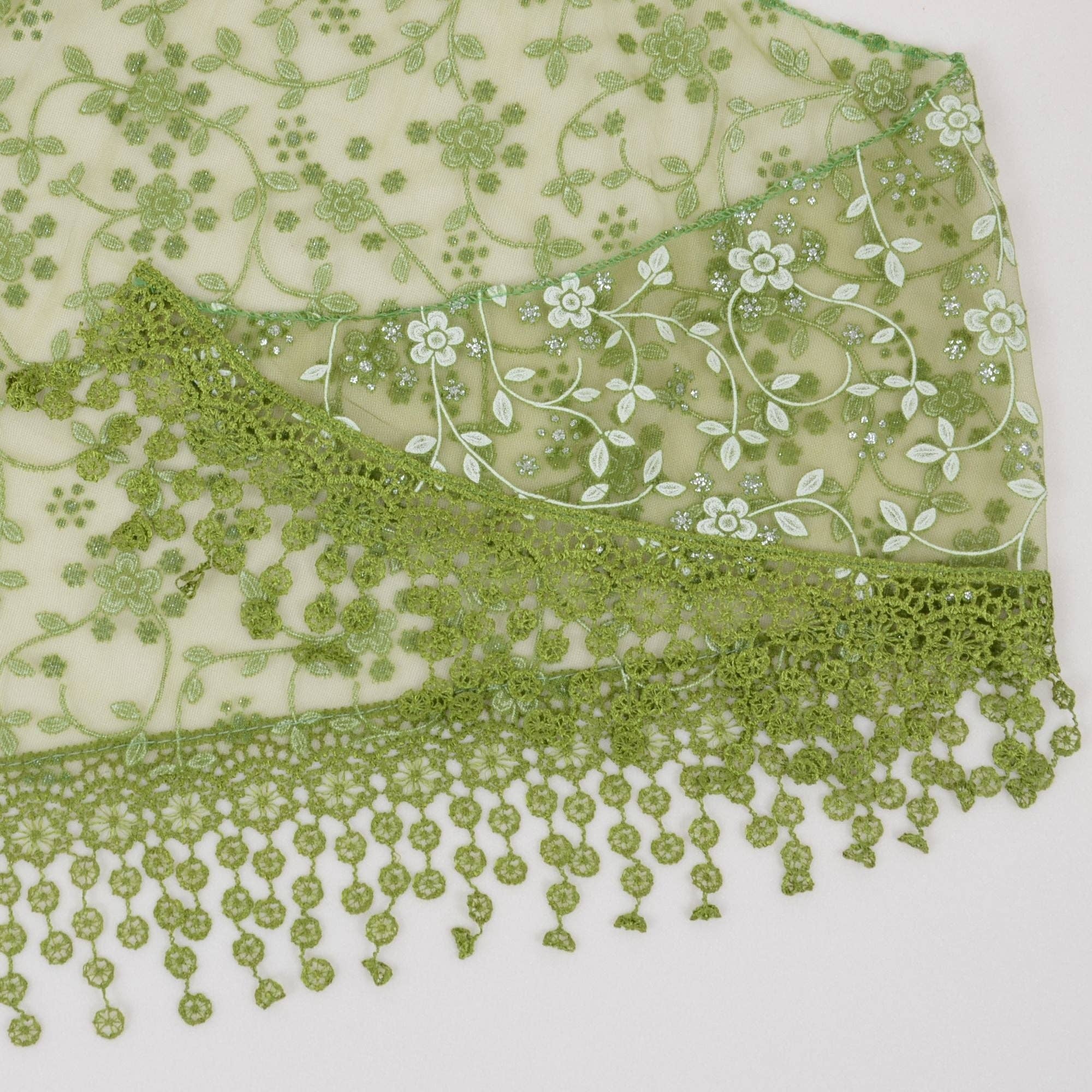 AK Brand - Venta al por mayor Bufanda - Mujer - Bufanda triangular ligera de encaje floral para la cabeza2