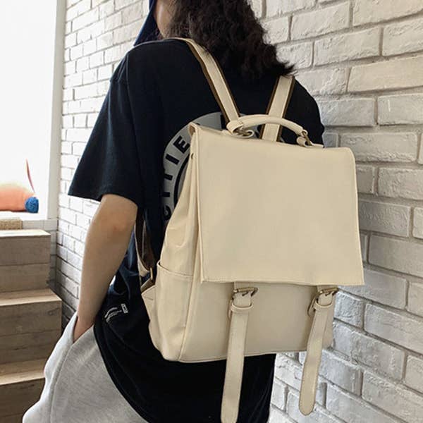 KK Bloom – Großhandel Rucksack – Damen – Einfacher einfarbiger Vintage-Rucksack5