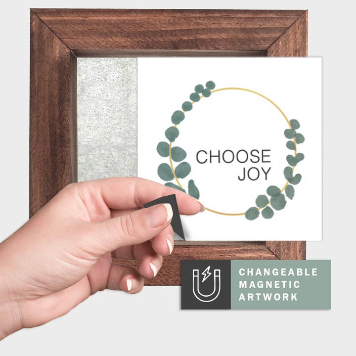 Insert décor saisonnier magnétique pour panneau interchangeable (mini) : Choisissez la joie (Chez Mimi) | Panneau magnétique vierge vendu séparément pour la vente par Simpler Seasons Decor