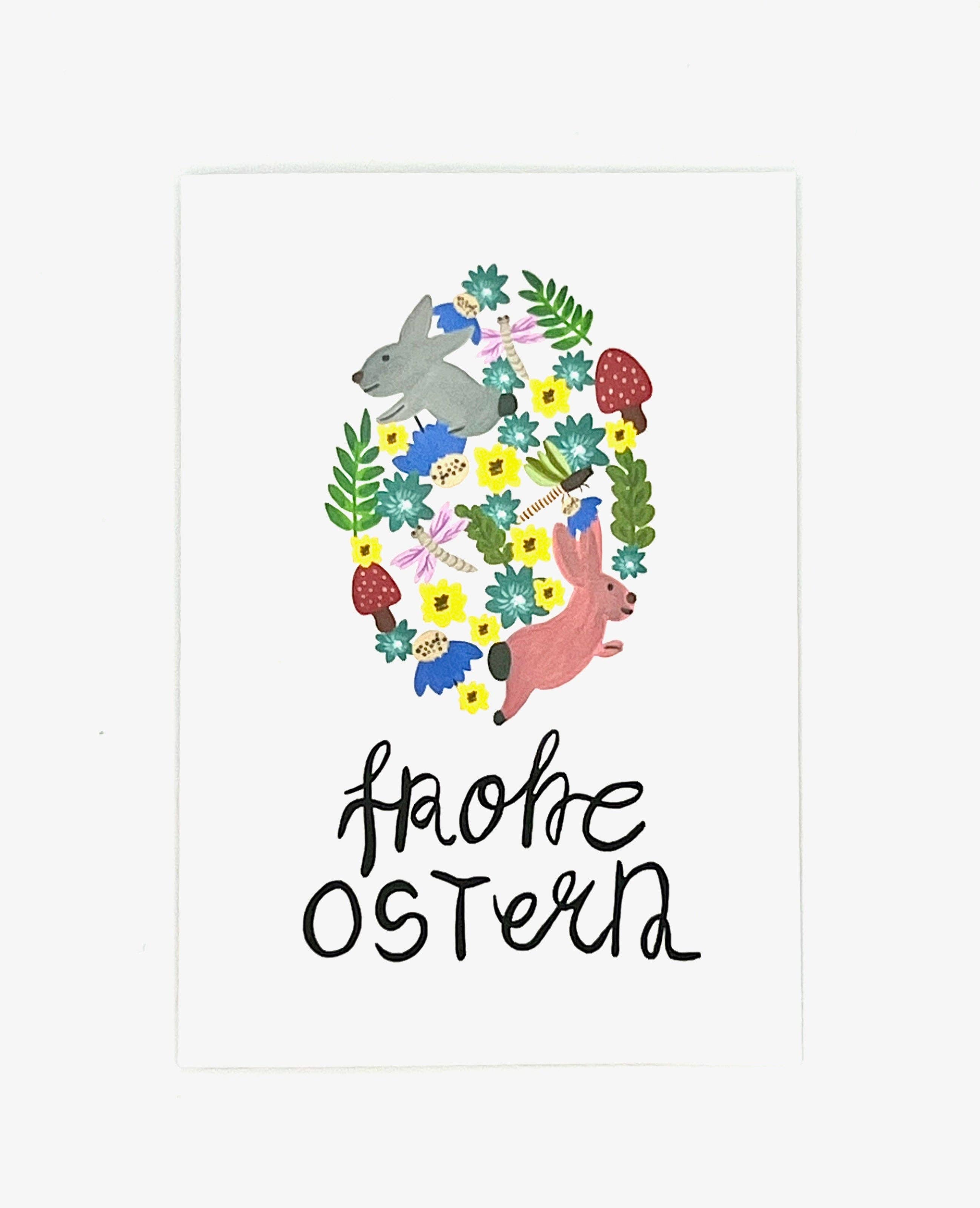 Colourina Design - Wholesale Easter Card - Floral Easter Bunny | Easter Card2