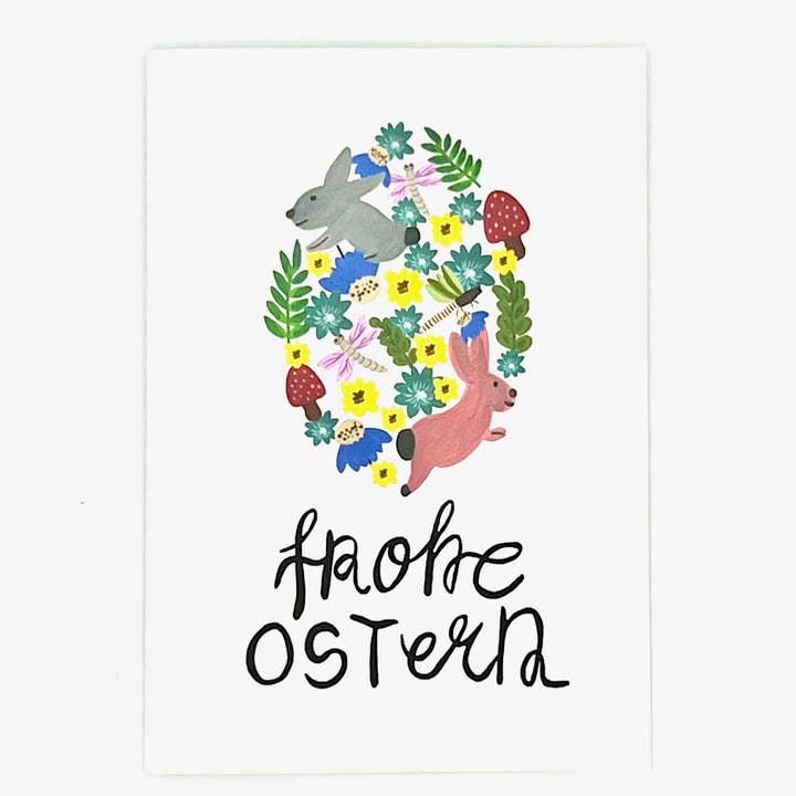 Colourina Design - Wholesale Easter Card - Floral Easter Bunny | Easter Card2