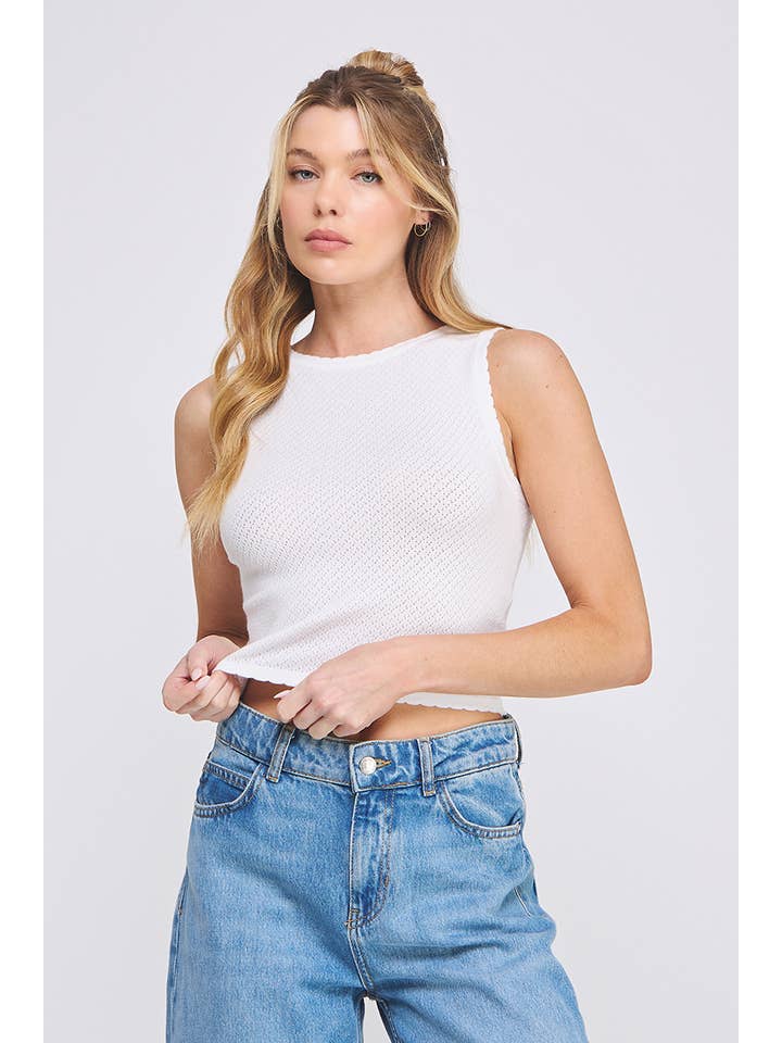 Allie Rose - Wholesale Tank Top - Women's - Soft Fine Gauge Delicate Pointell Tank