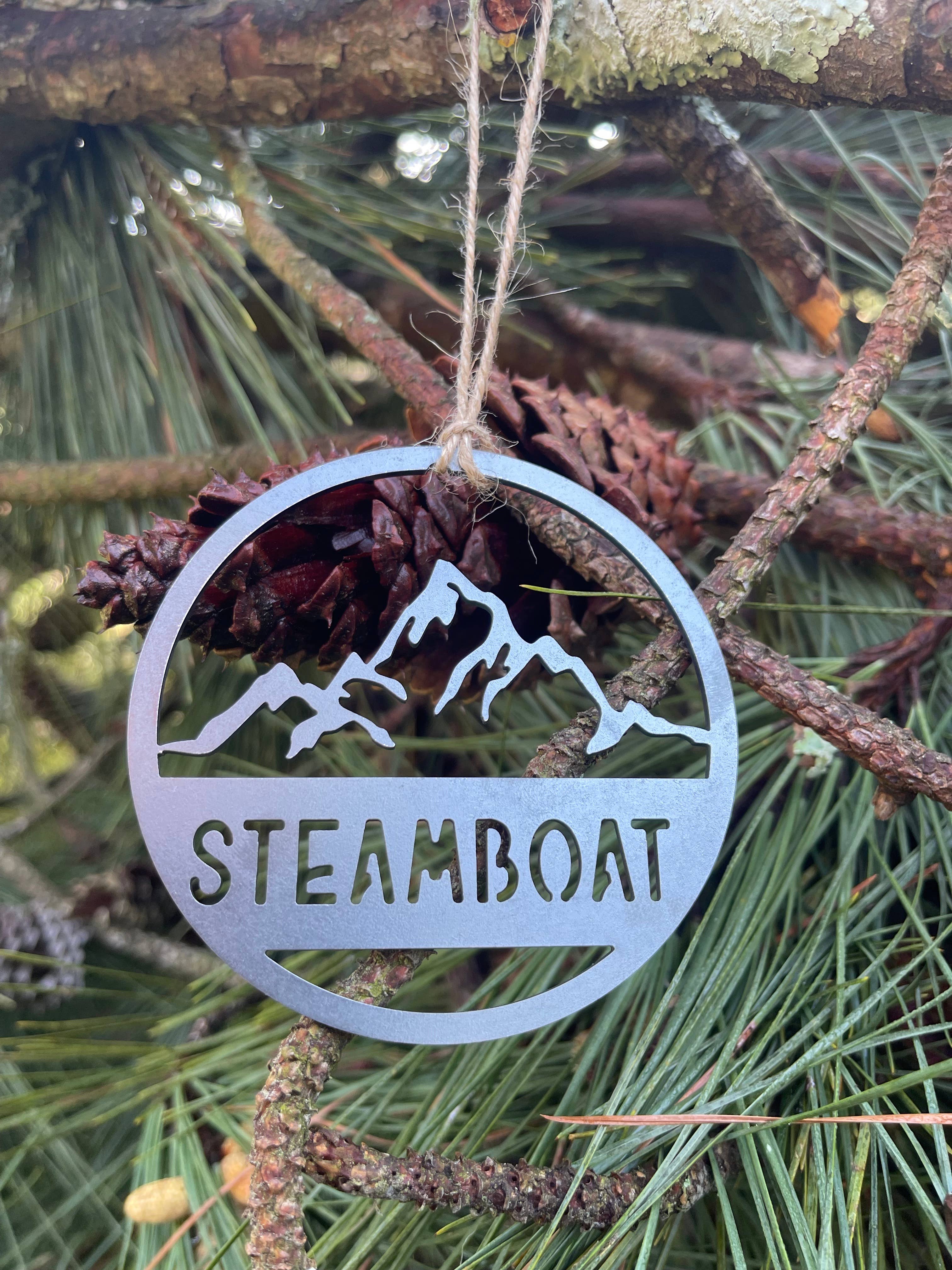 BE Creations & Designs, Inc. - Wholesale Ornament - State MOUNTAIN Customizable Raw Steel Ornament7