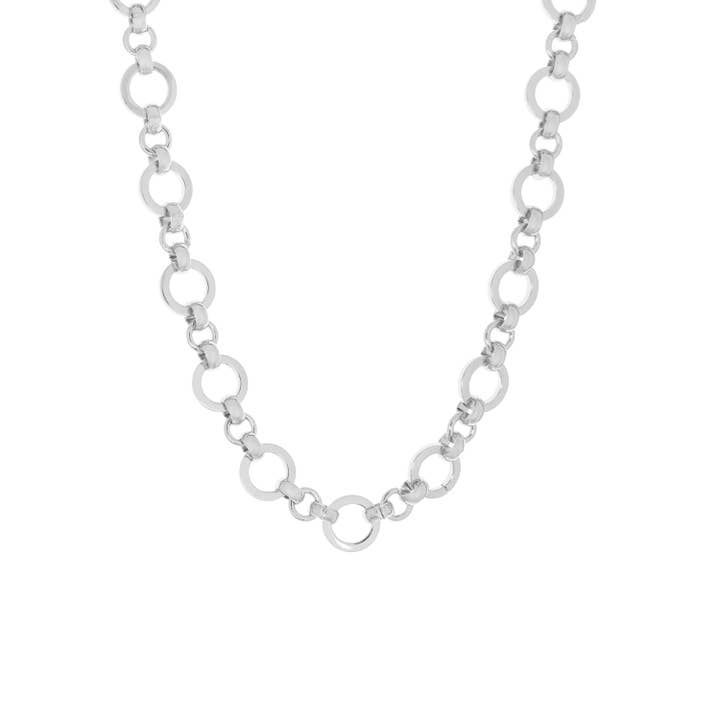 multi size rolo link necklace for wholesale by Marlyn Schiff