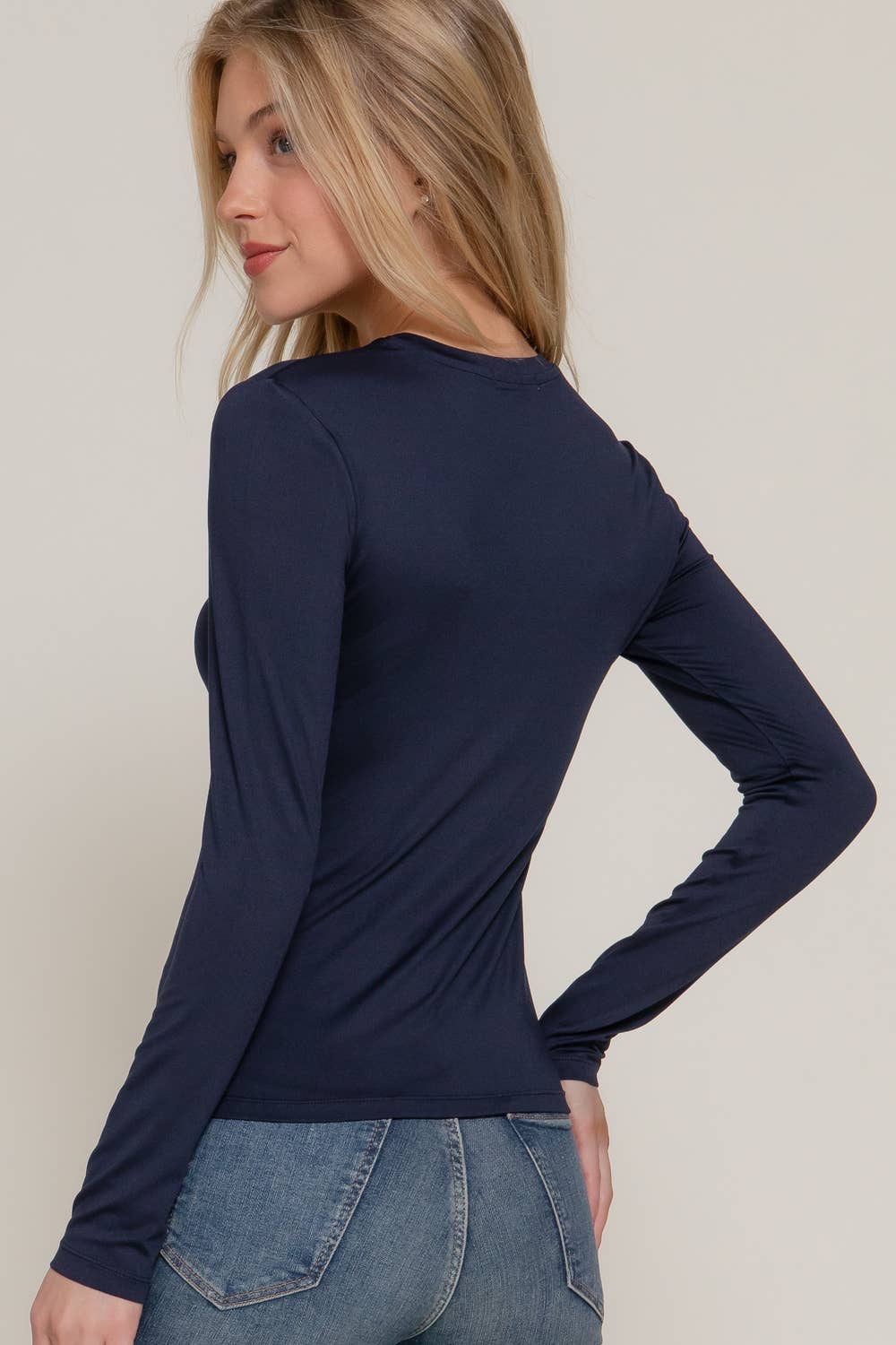 Active Basic | Active USA - Wholesale T-Shirt - Women's - Long Sleeve Crew Neck ITY Knit Top5