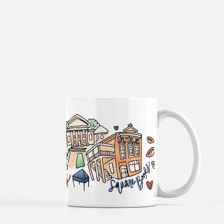 Oxford, Mississippi Aquarell-Tasse aus Keramik, 11 oz für den Großhandel von Signet Sealed