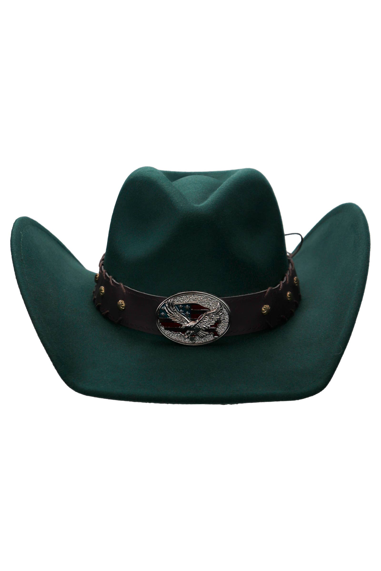 Cap Zone – wholesale Cowboy hat – Unisex – American Eagle Studded Belt Felt Cowboy Hat29