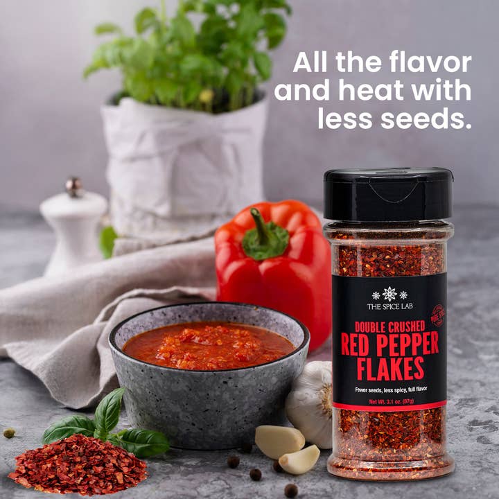 THE SPICE LAB - Wholesale Dried Spice - Double Crushed Red Pepper Flakes- Case of 6 - 3.1 oz Shaker Jars ($3.00 ea.) - Item #5081-PJ4-GRO4