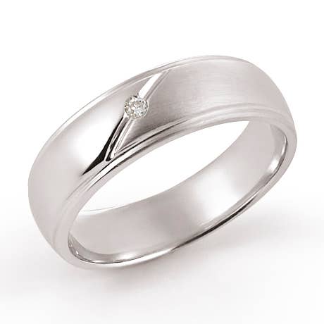 Men's Ring In Half Polished And Half Satin Silver for wholesale by Orsini Gioielli