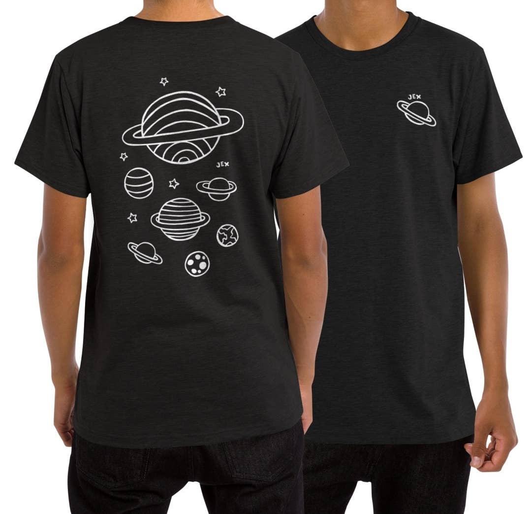 Jex Shoes Limited - Venta al por mayor Camiseta serigrafiada - Niños - Camiseta Planetas cósmicos a color0