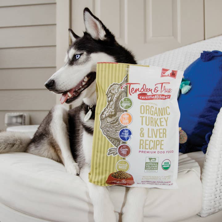 Tender & True Pet Nutrition - Wholesale Pet Food - Dog - Organic Turkey & Liver Recipe Dry Dog Food, 4 lb.