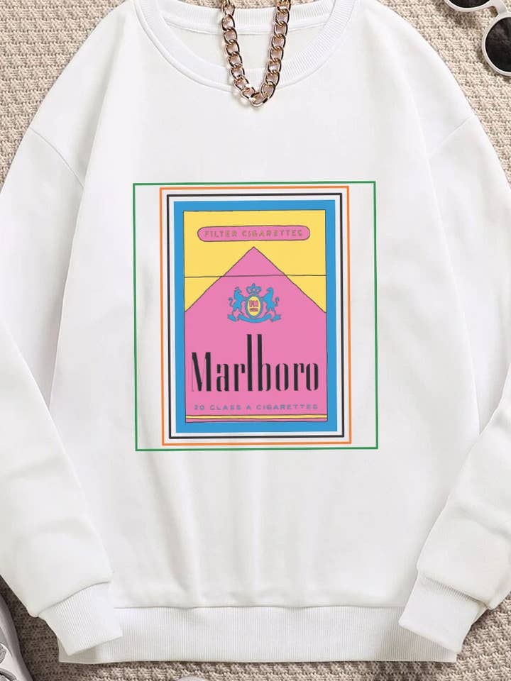M8760-SW MARLBORO graphic sweatshirts for wholesale by HARANG