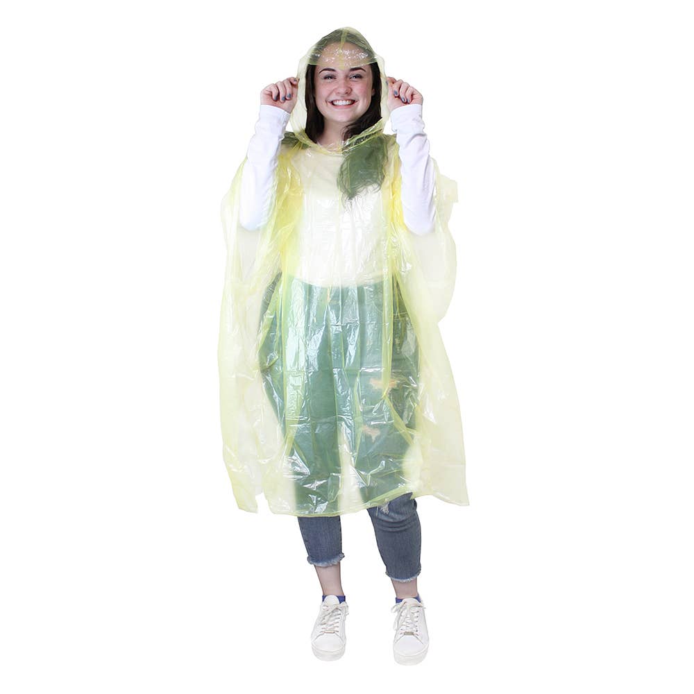eBuyGB Craft Blanks - Wholesale Poncho - Women's - Disposable Waterproof Transparent Raincoat Poncho with Hood3